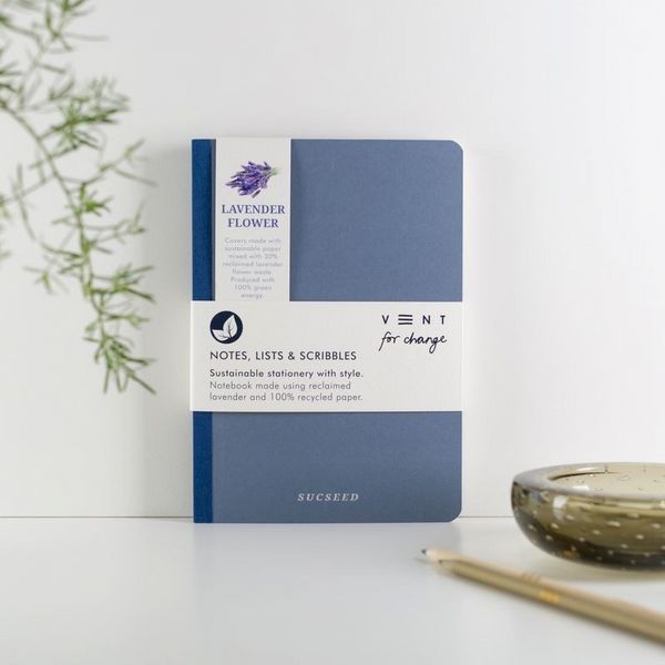 A5 Notebook - Cover made from Recycled Lavender Flower