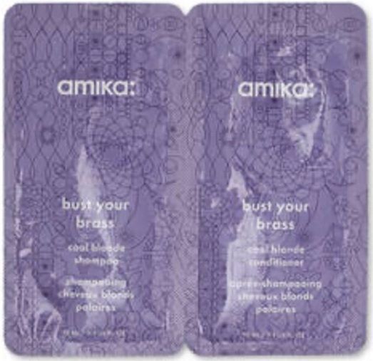 Amika Bust Your Brass Shampoo And Conditioner Sachet - 2 X 10Ml