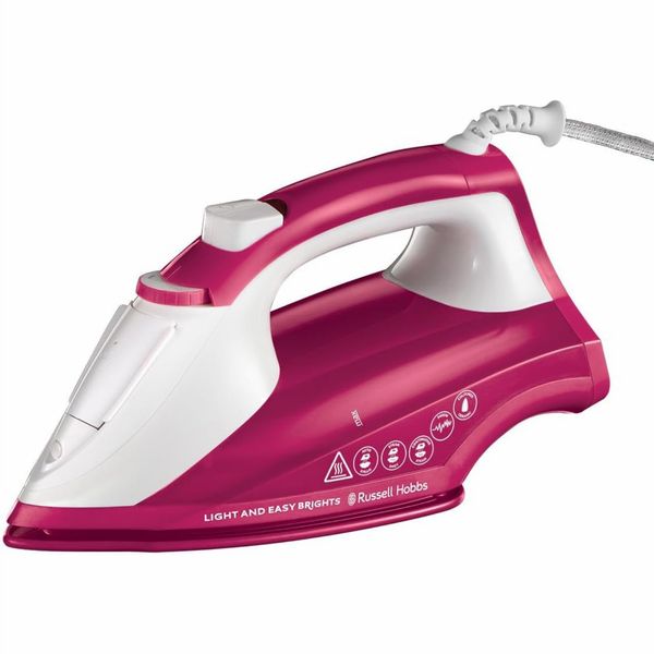 Russell Hobbs Light and Easy Iron White and Berry