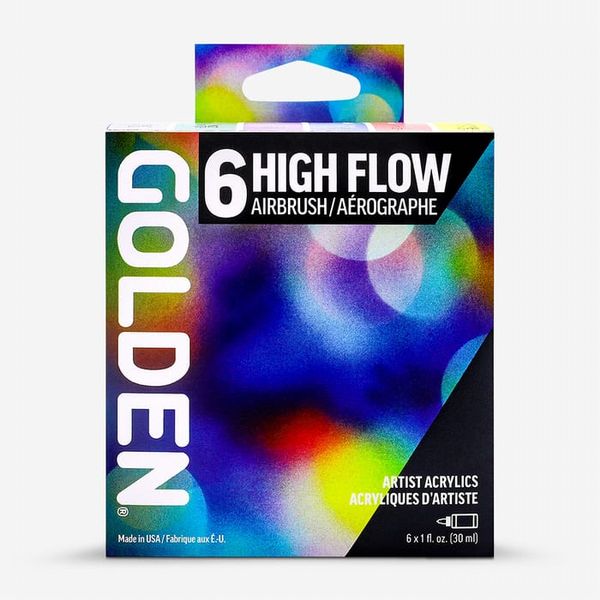 Golden : High Flow : Acrylic Paint : Airbrush Set : 6 x 30ml